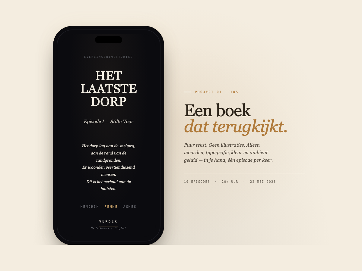 Titelscherm van Het Laatste Dorp op iPhone